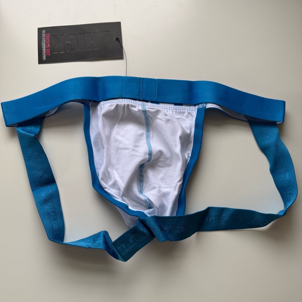 Andrew Christian jock THICK white cyan blue 31 32 33 34 35 36 37 38 gay queerNWT - Picture 3 of 16